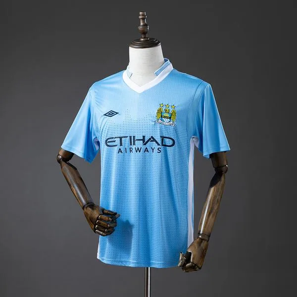Camiseta de fútbol Manchester City 2011/12 LOCAL MANGA CORTA VERSION FAN